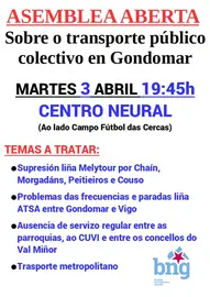 AsambleaAberta TransportePublicoColectivoGondomar