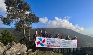 Membros do BNG na Serra da Groba