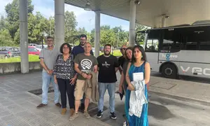 BNG e traballadorxs Lugove estaci&oacute;n autobuses Gondomar